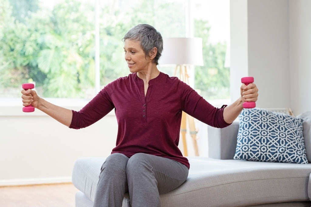 Seated dumbbell exercises for seniors deals