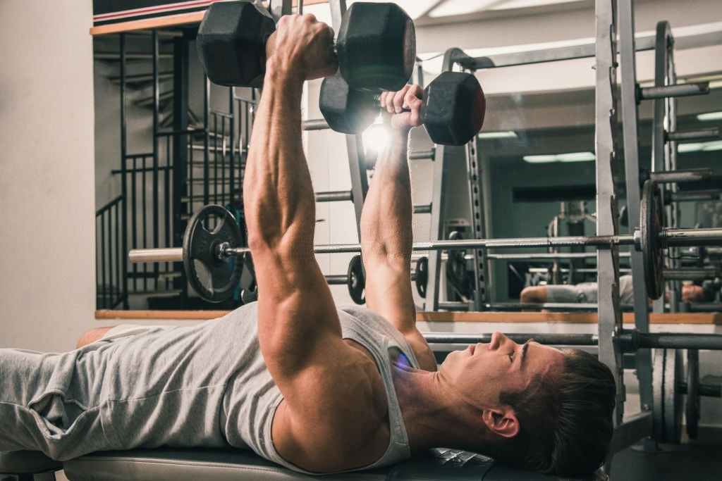 inner chest workout with dumbbells