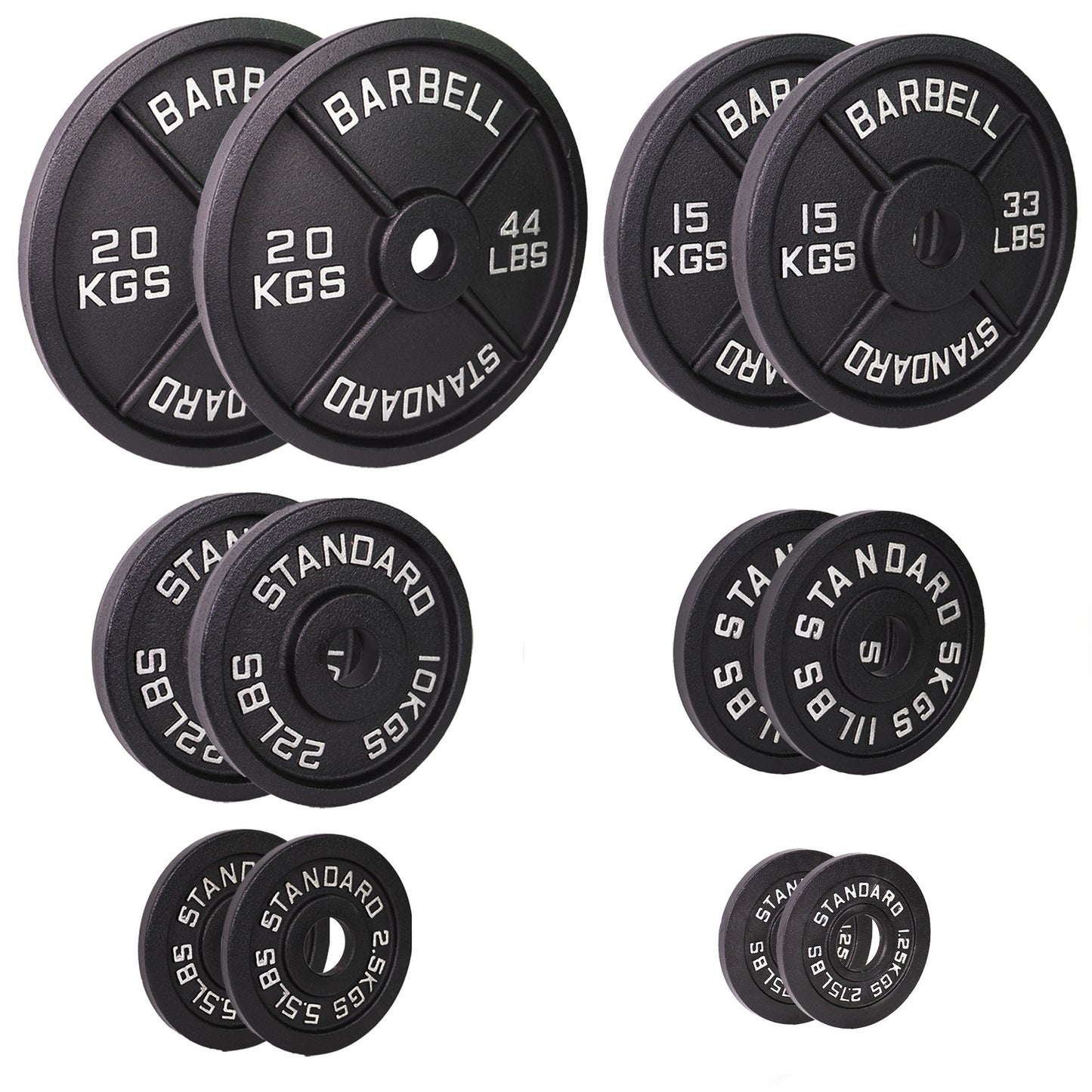 107.5kg Cast Iron Plate Set