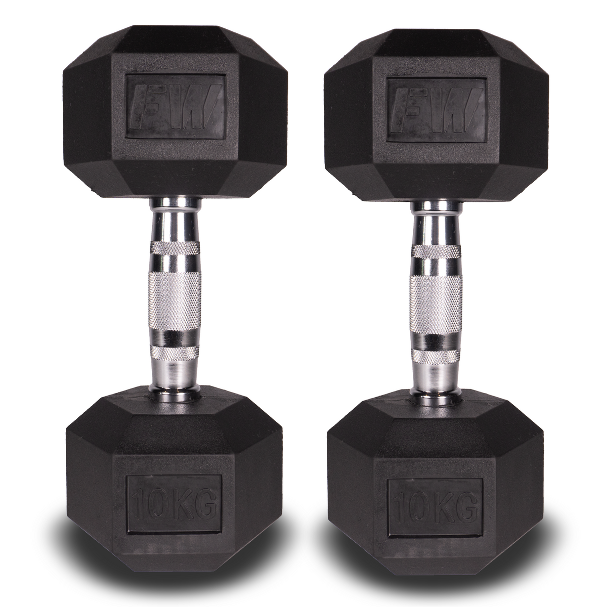 Rubber Hex Dumbbells Pair