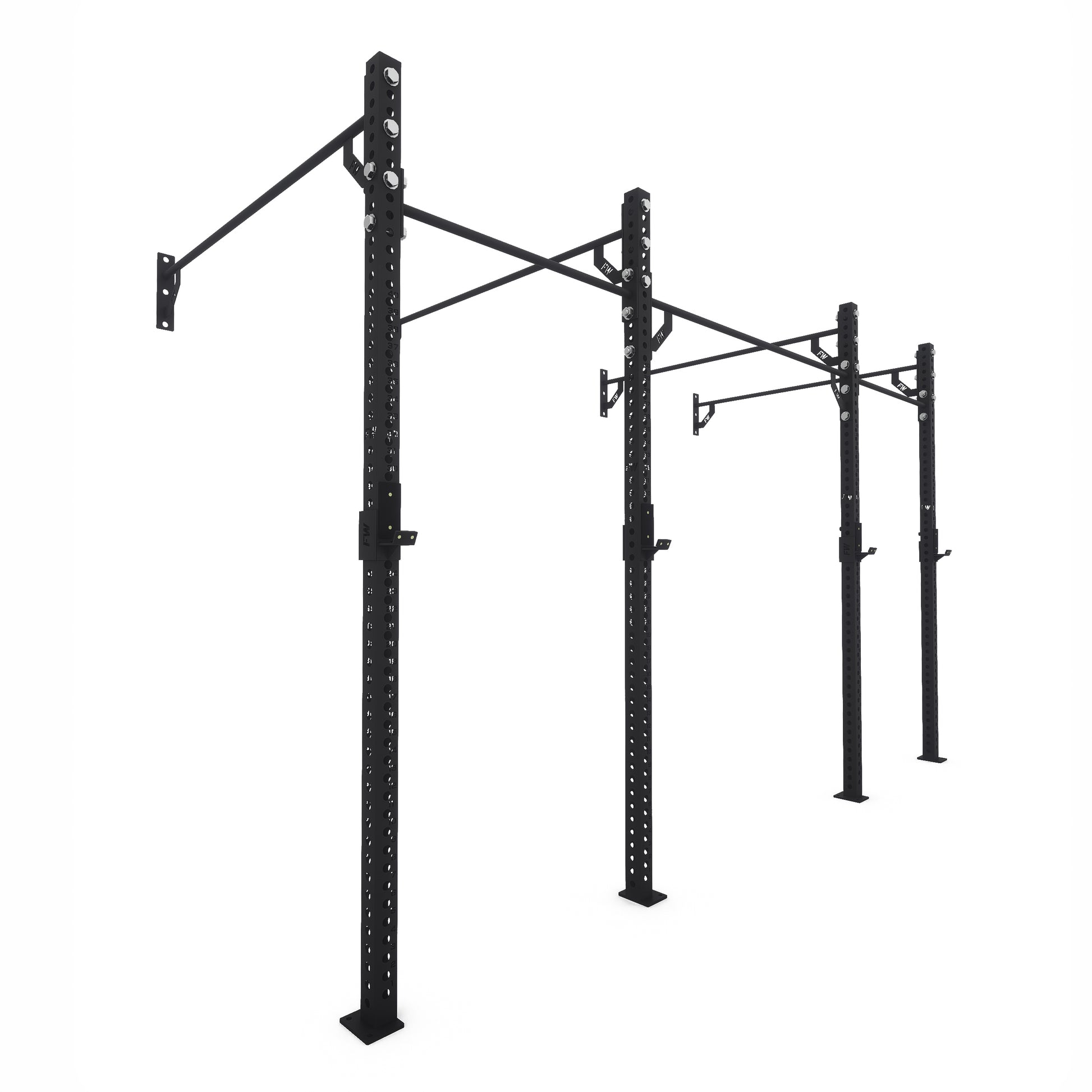 Pro Wall-Mounted Gym Rig 2 Bay Black 