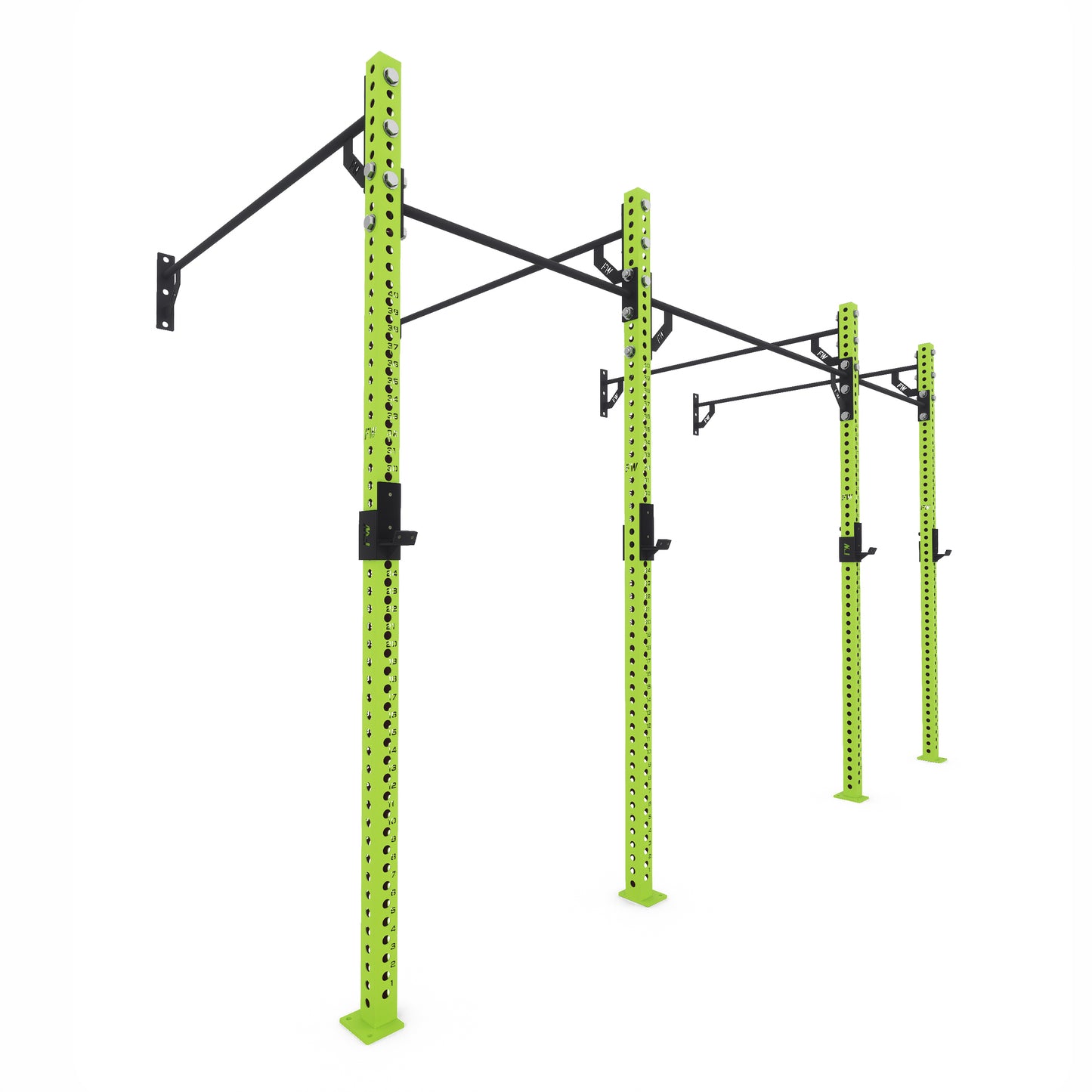 Pro Wall-Mounted Gym Rig 2 Bay Green 