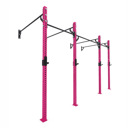 Pro Wall-Mounted Gym Rig 2 Bay Pink 