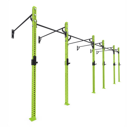 Pro Wall-Mounted Gym Rig 3 Bay Green 