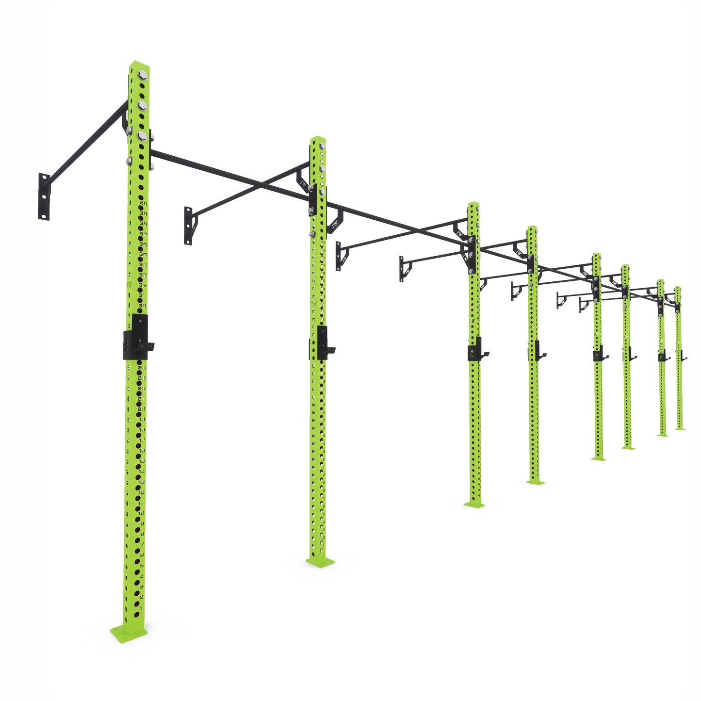 Pro Wall-Mounted Gym Rig 4 Bay Green 