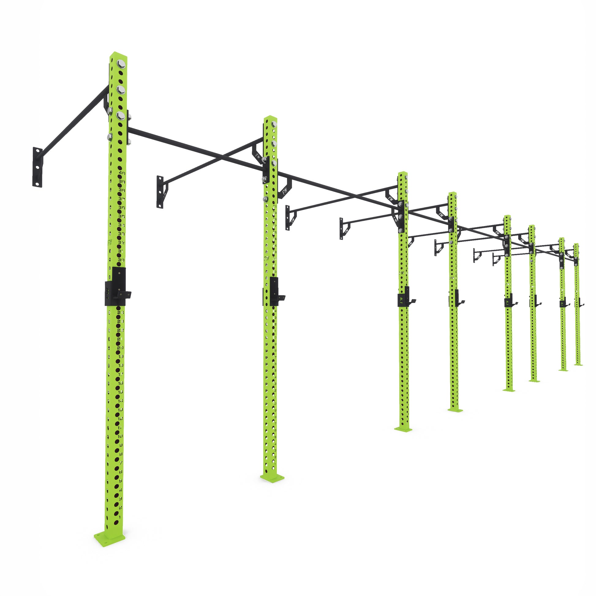 Pro Wall-Mounted Gym Rig 4 Bay Green 