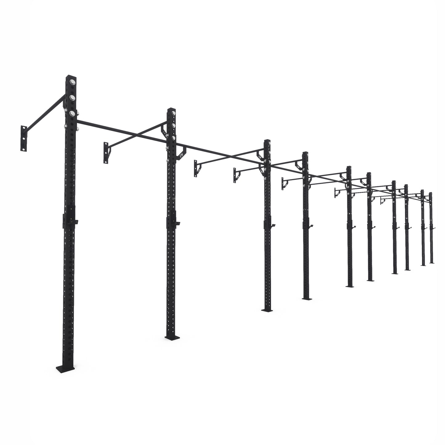 Pro Wall-Mounted Gym Rig 5 Bay Black 