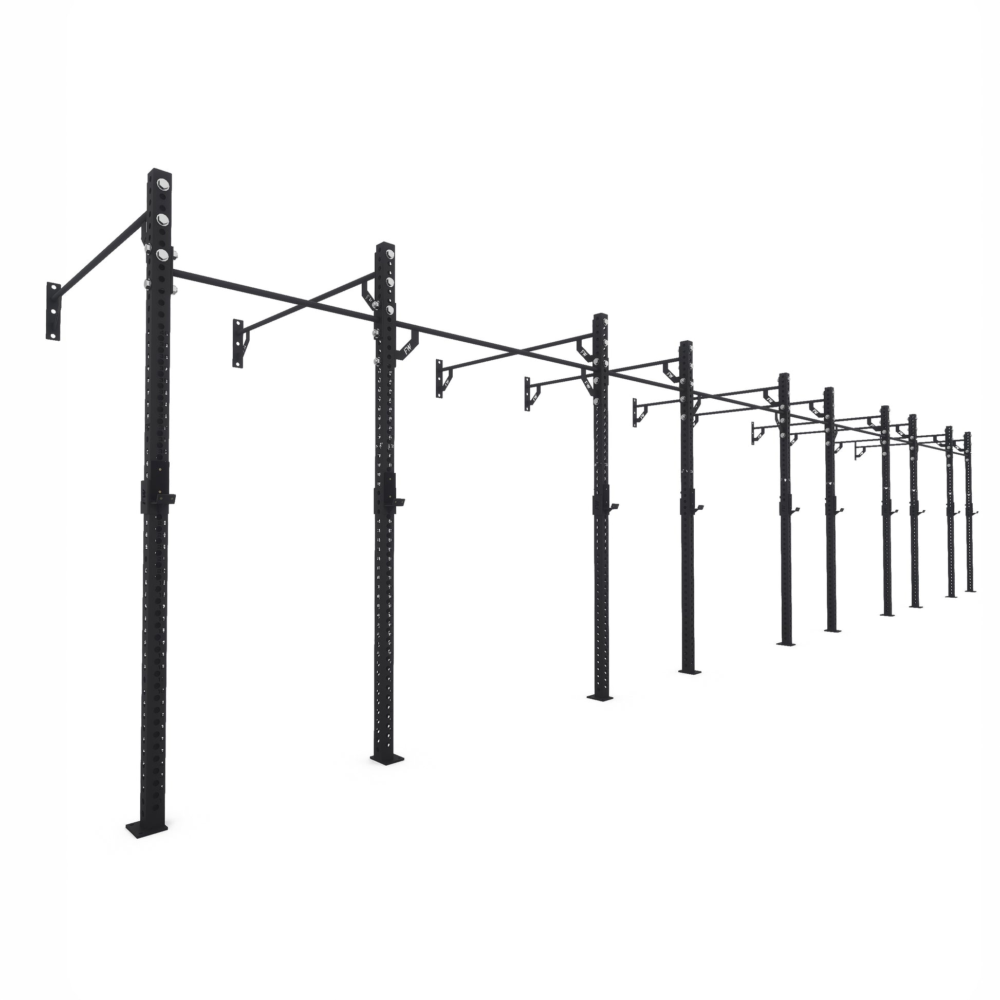 Pro Wall-Mounted Gym Rig 5 Bay Black 