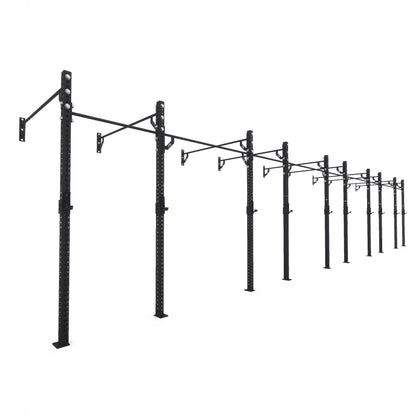 Pro Wall-Mounted Gym Rig 5 Bay Black 