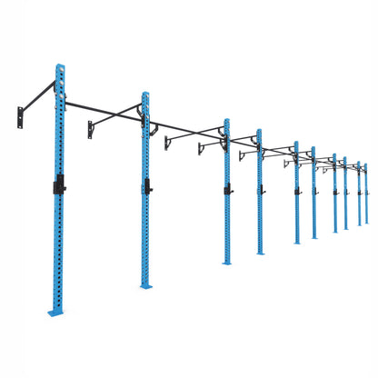 Pro Wall-Mounted Gym Rig 5 Bay Blue 