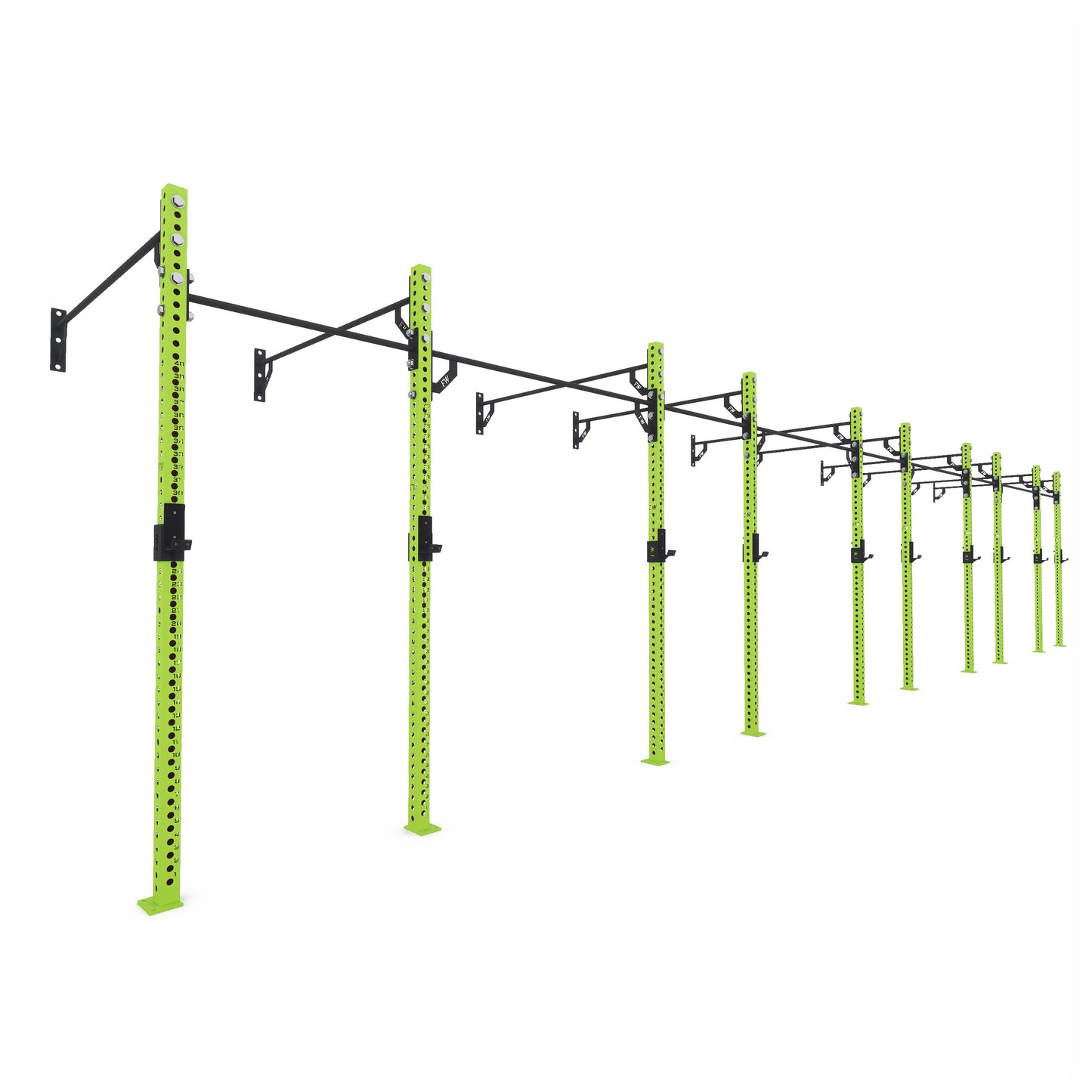 Pro Wall-Mounted Gym Rig 5 Bay Green 