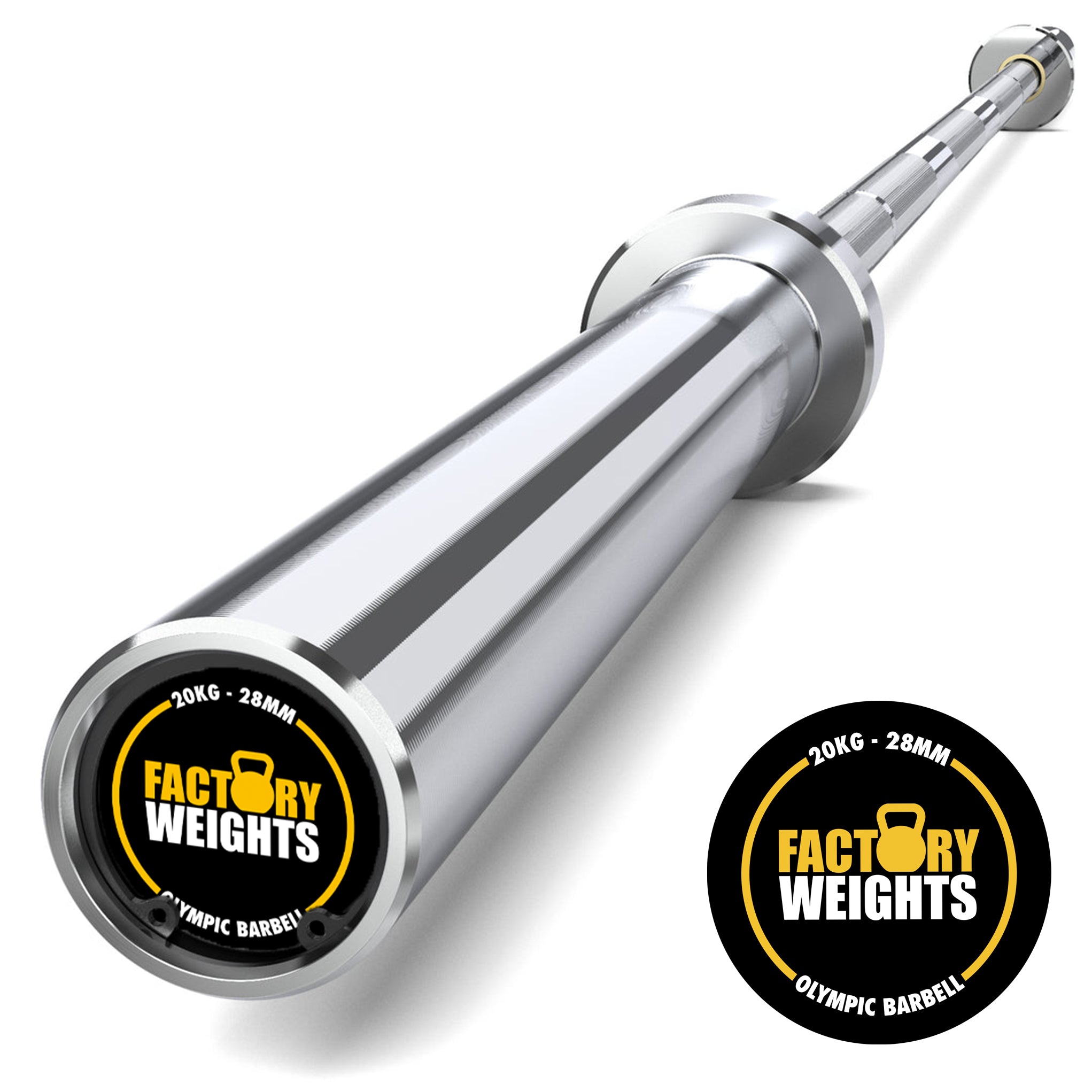 FW 7ft Solid Steel Olympic Barbell 20kg Factory Weights