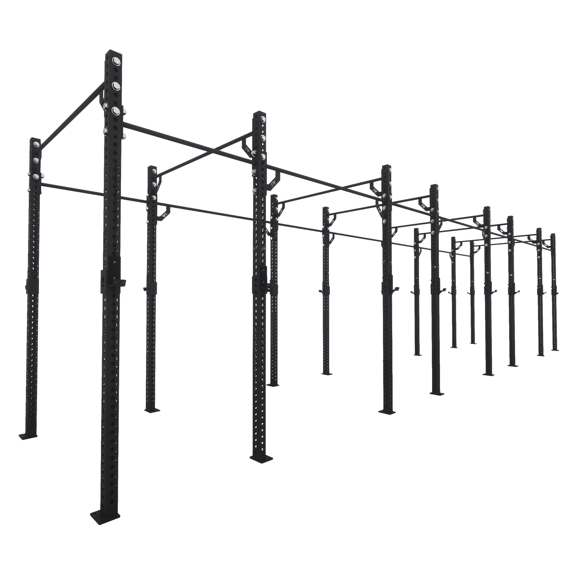 Pro Free Standing Gym Rig 8 Bay Black 