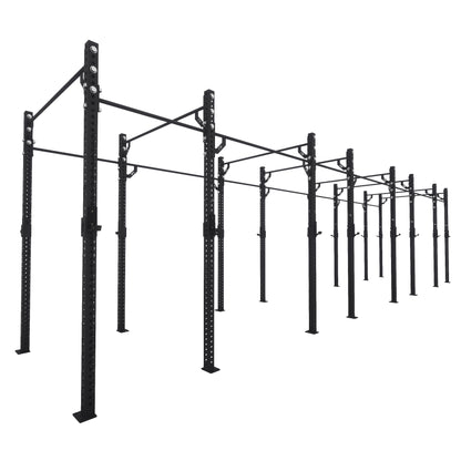 Pro Free Standing Gym Rig 8 Bay Black 