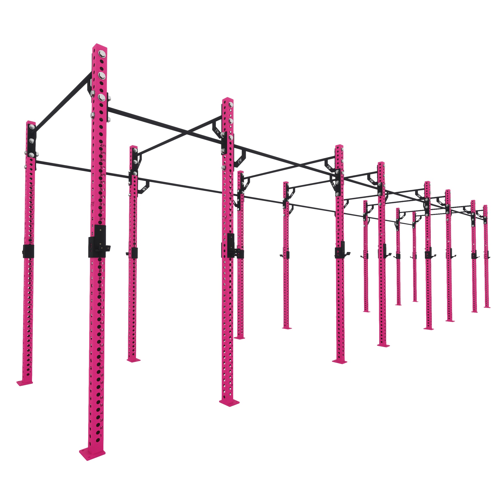 Pro Free Standing Gym Rig 8 Bay Pink 