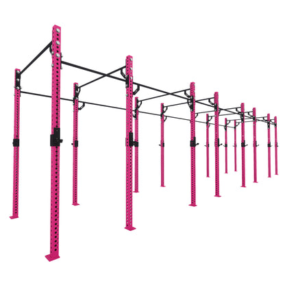 Pro Free Standing Gym Rig 8 Bay Pink 