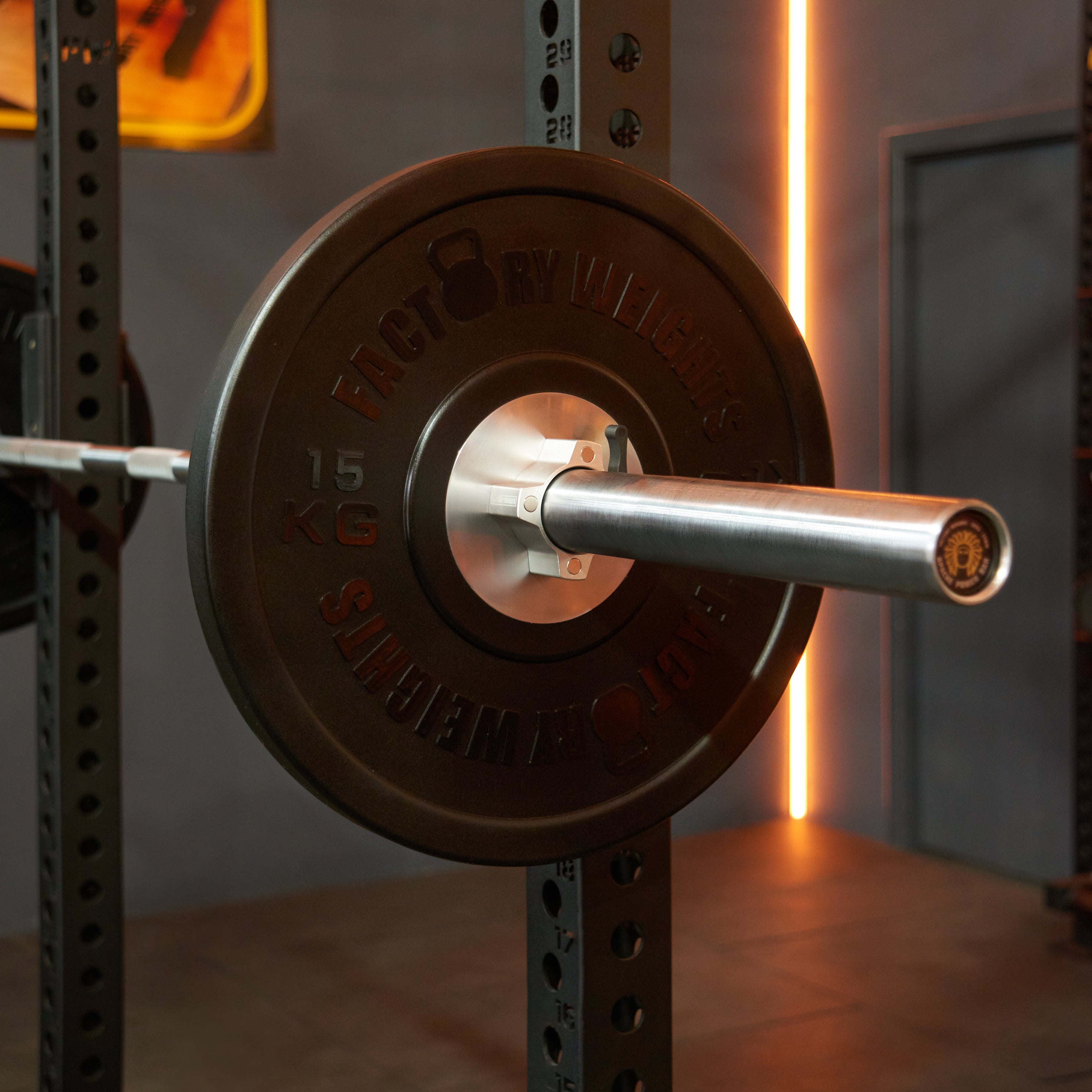 Barbell with built in collar best sale