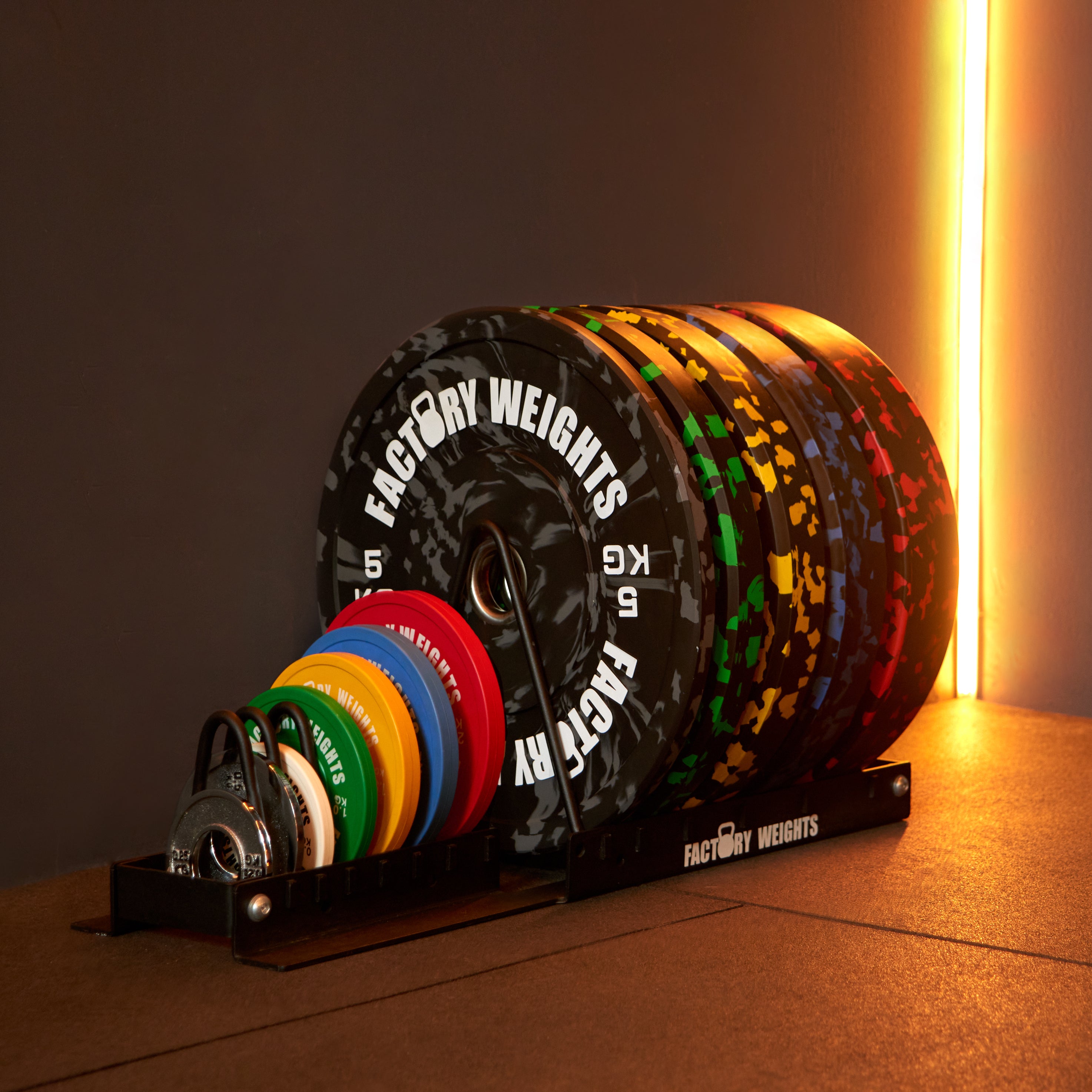 Dual Toaster Rack - Bumper Plate Storage | Factory Weights