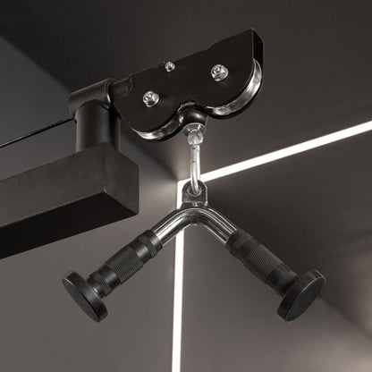 V Bar Pushdown Cable Attachment with Rubber Grips 