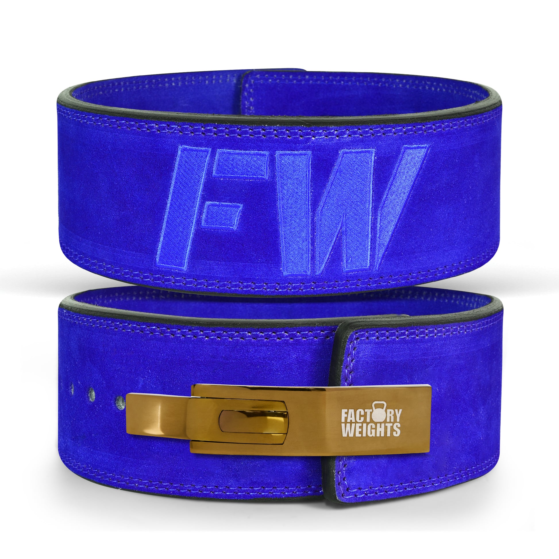 FW Lever Power-Lifting Belt - Blue Small Gold (additional £10) 