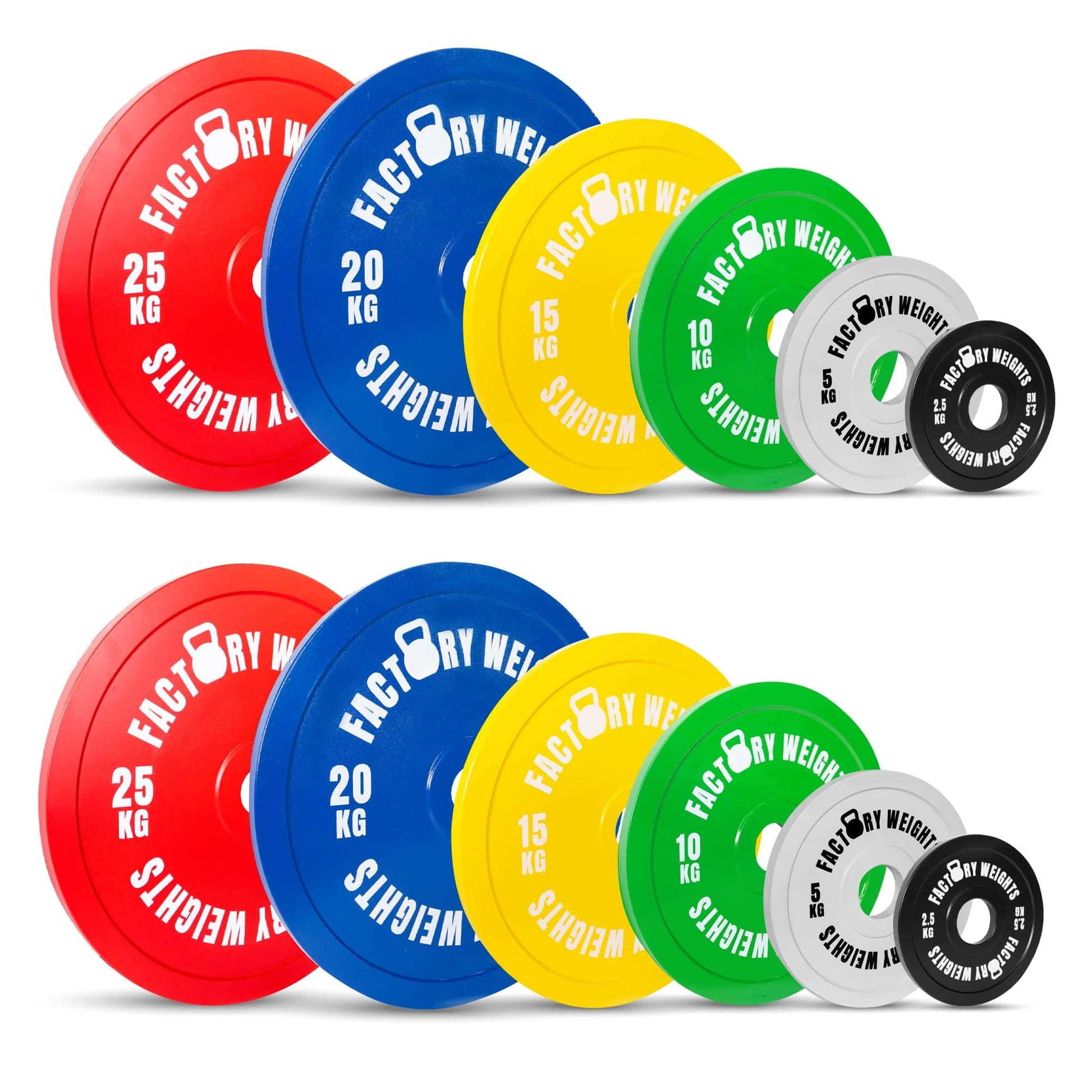 Factory Weights Calibrated Plates (Pair) Full Set (155kg) 