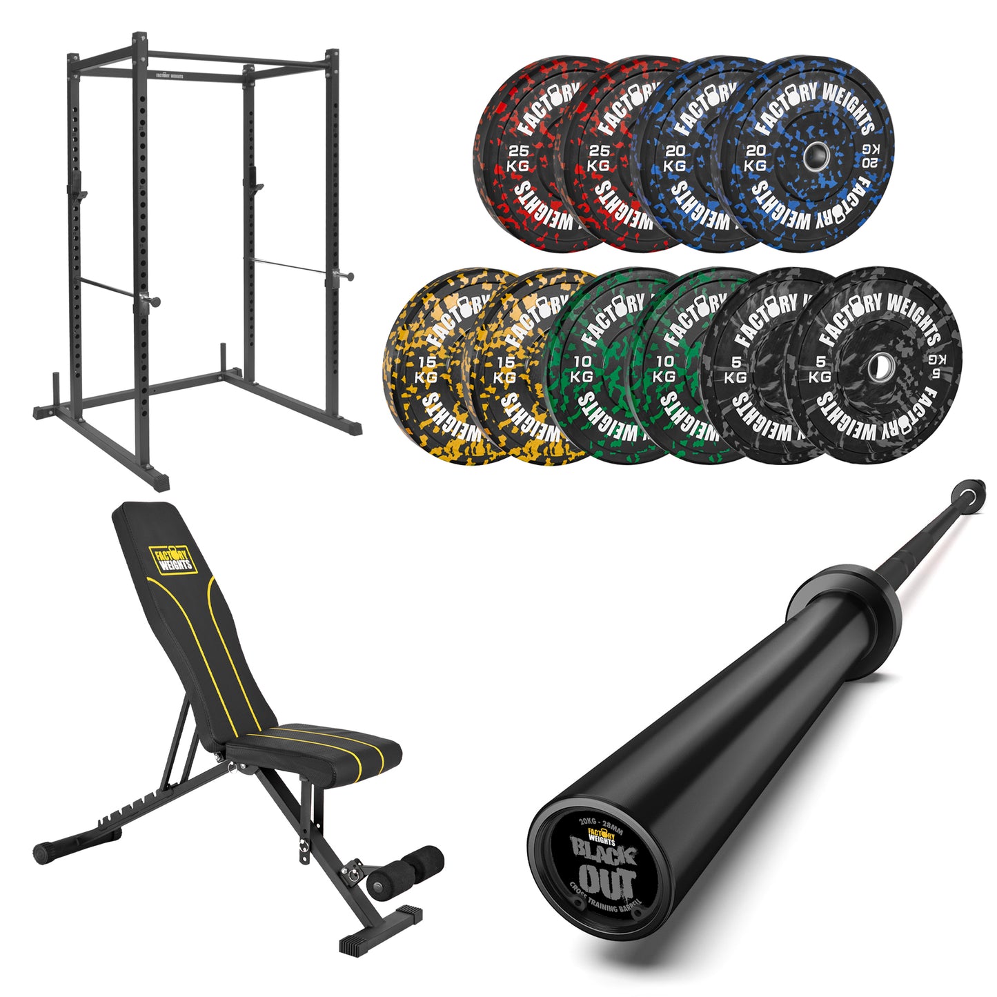 FW1 Power Rack Fleck Bumper Bundle