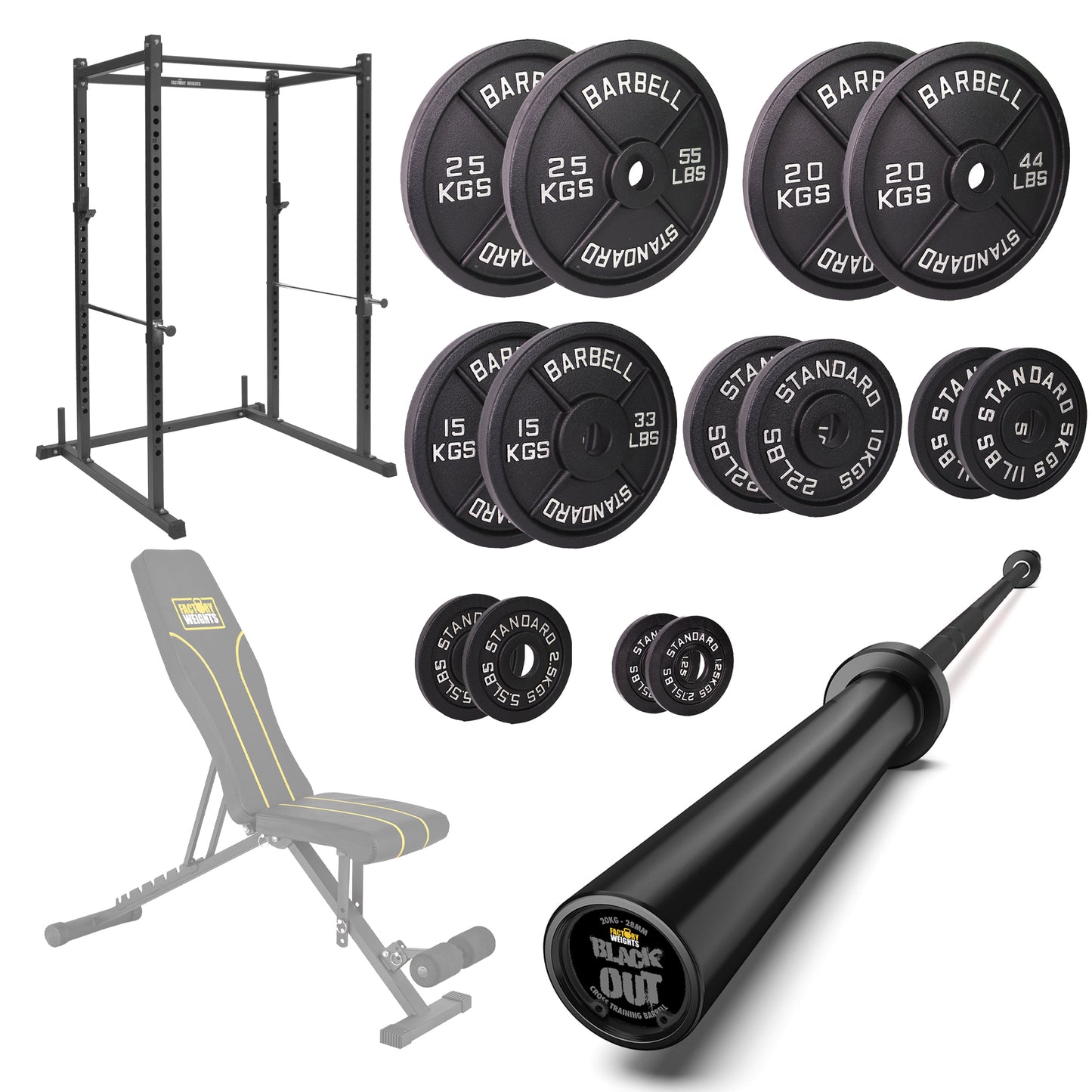 FW1 Power Rack Cast Iron Bundle