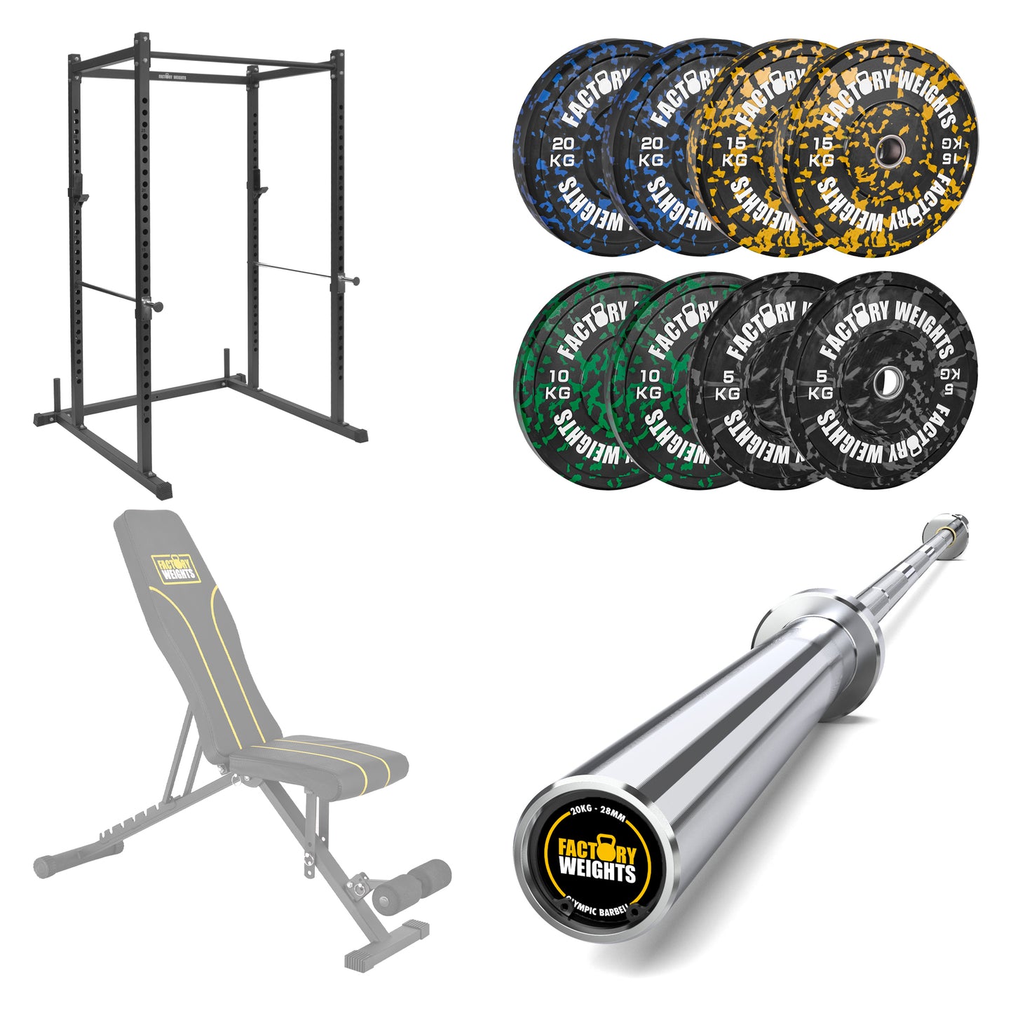 FW1 Power Rack Fleck Bumper Bundle