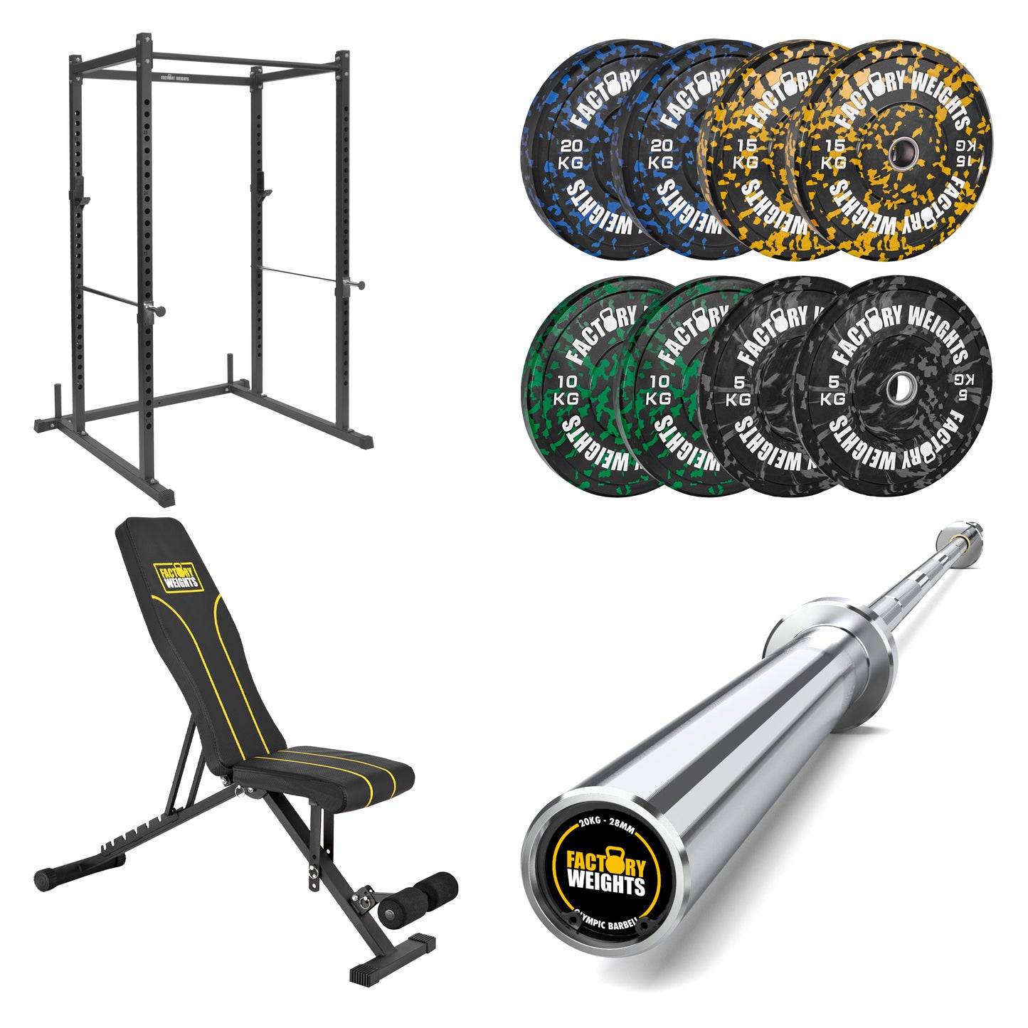 FW1 Power Rack Fleck Bumper Bundle