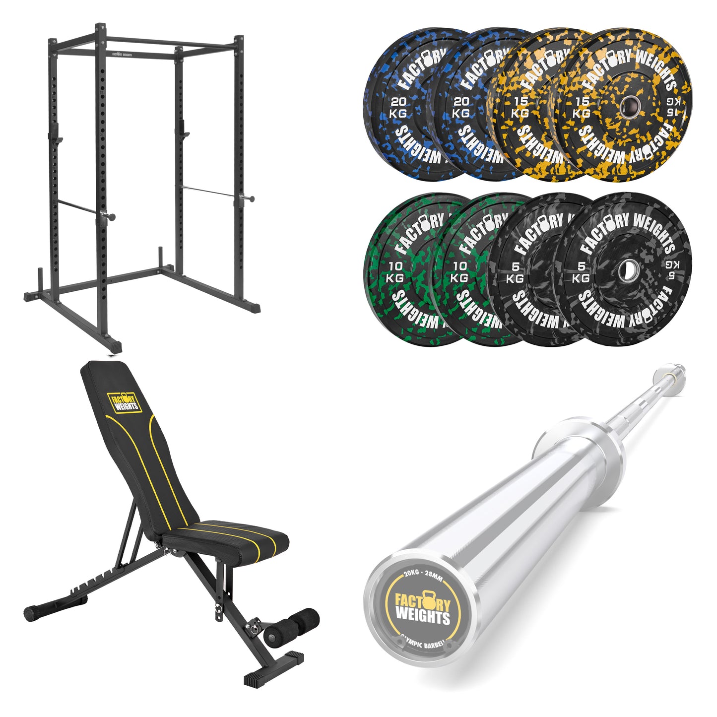 FW1 Power Rack Fleck Bumper Bundle