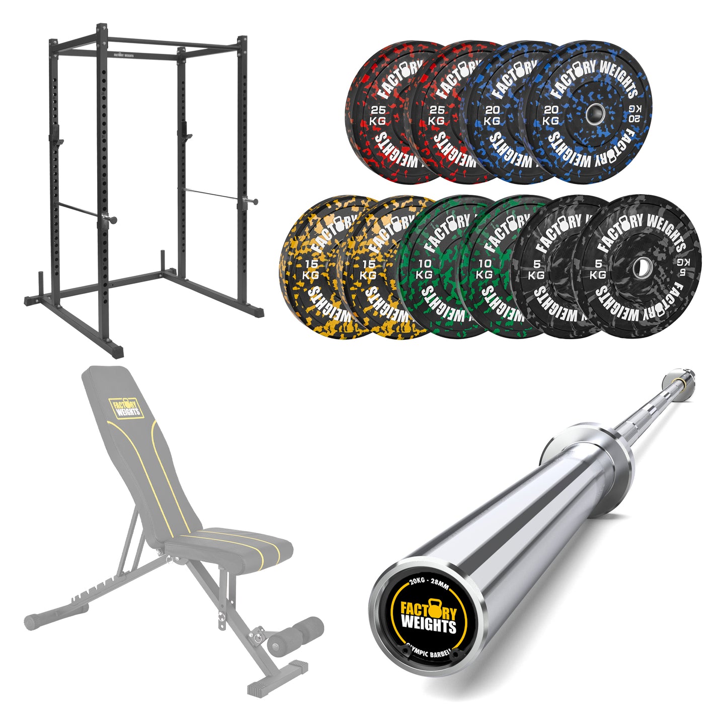 FW1 Power Rack Fleck Bumper Bundle