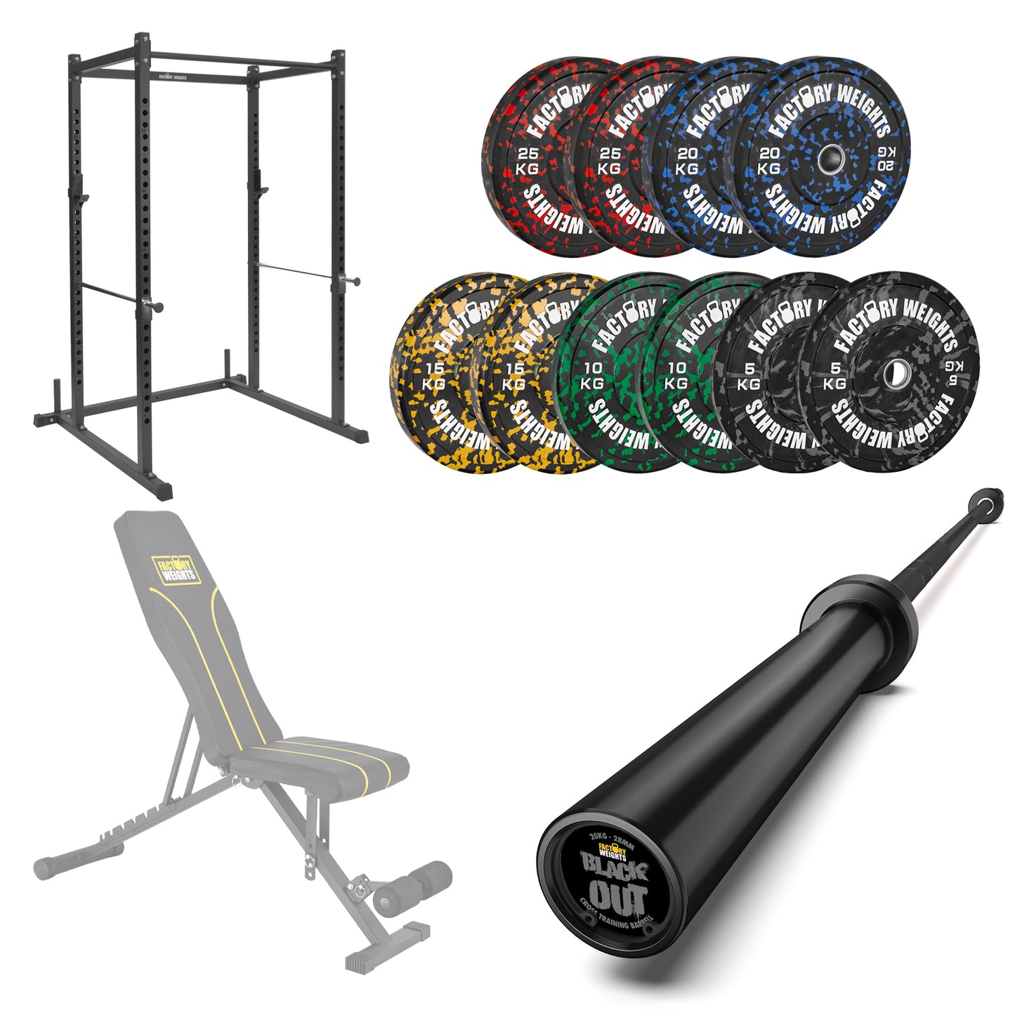 FW1 Power Rack Fleck Bumper Bundle