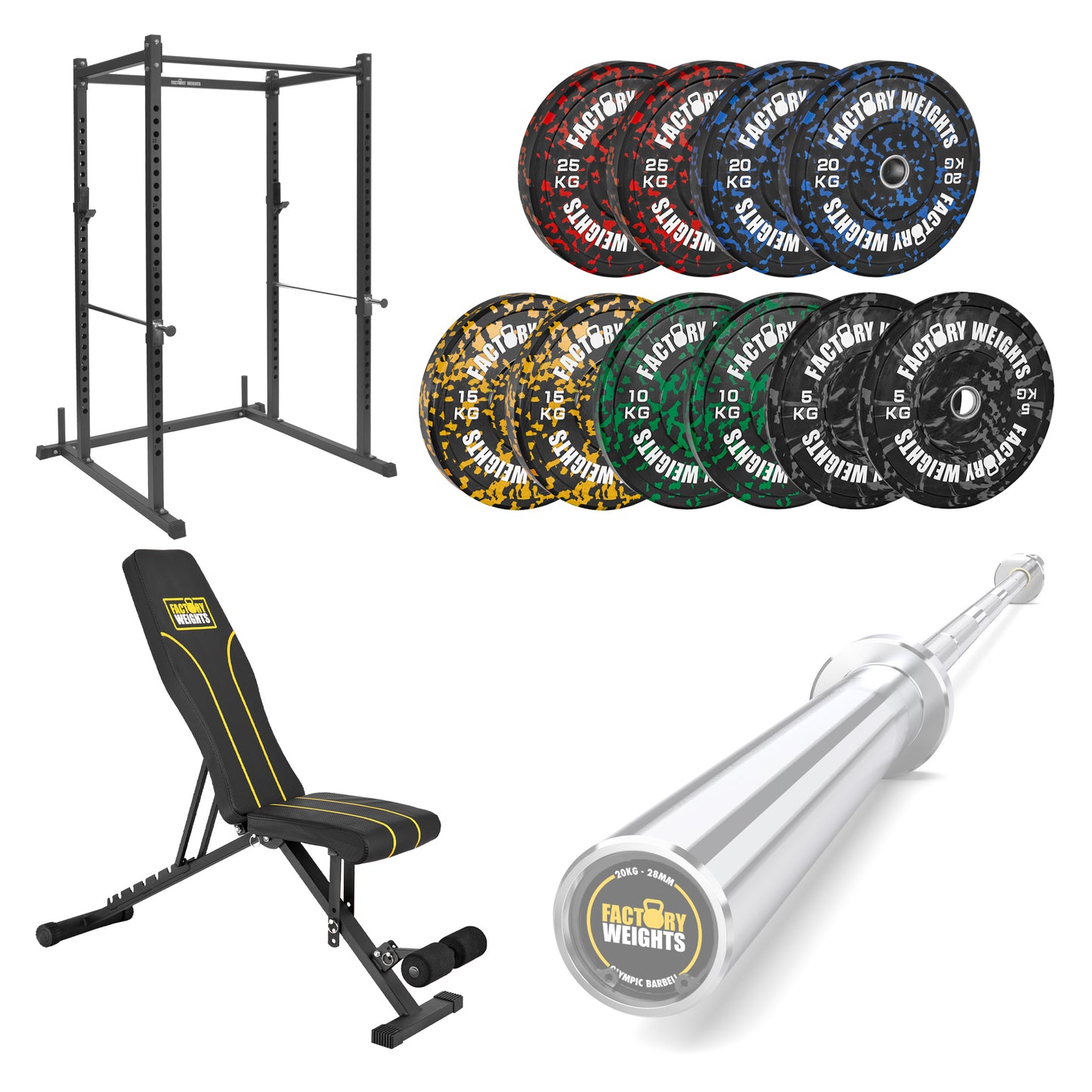 FW1 Power Rack Fleck Bumper Bundle