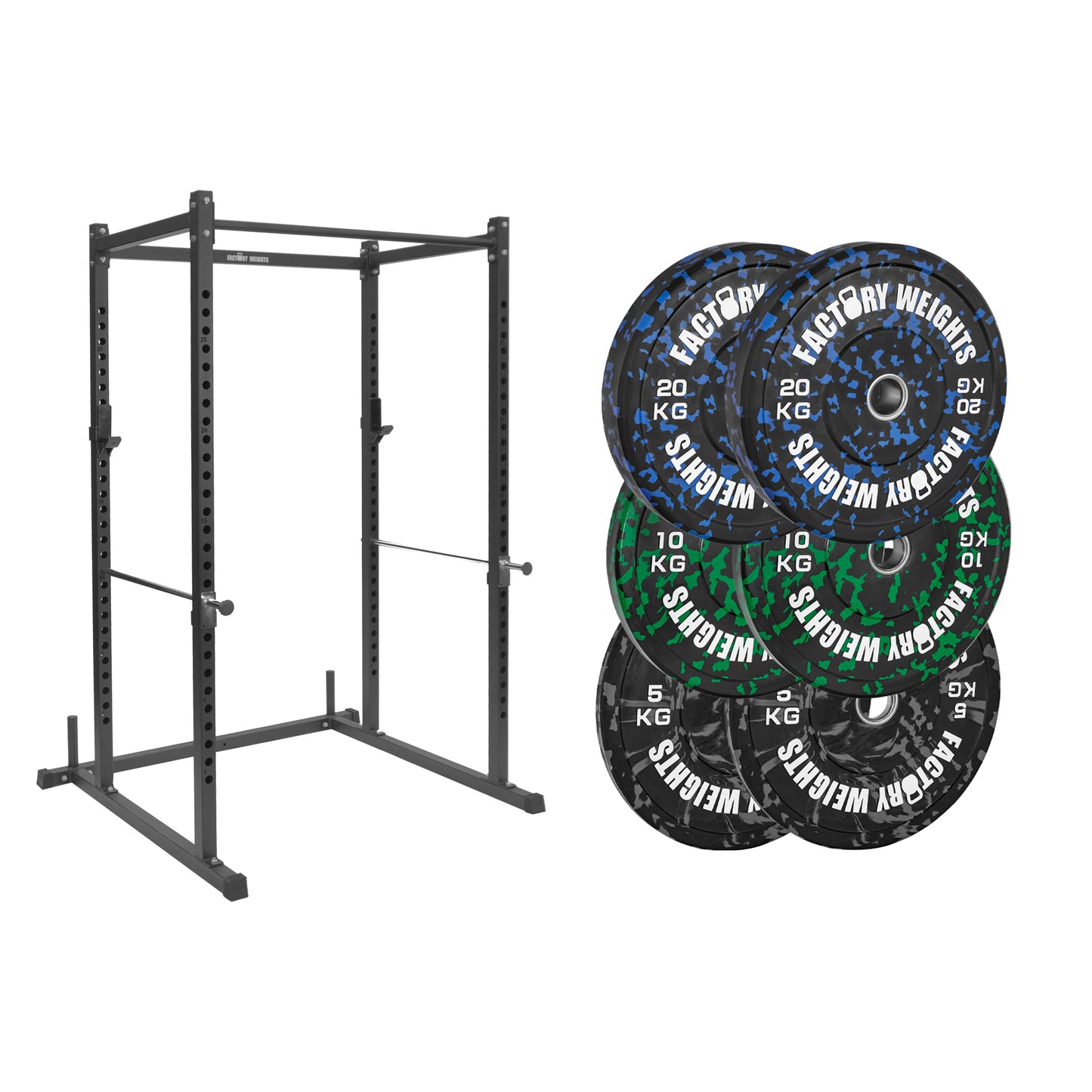 FW1 Power Rack Fleck Bumper Bundle 70kg No No