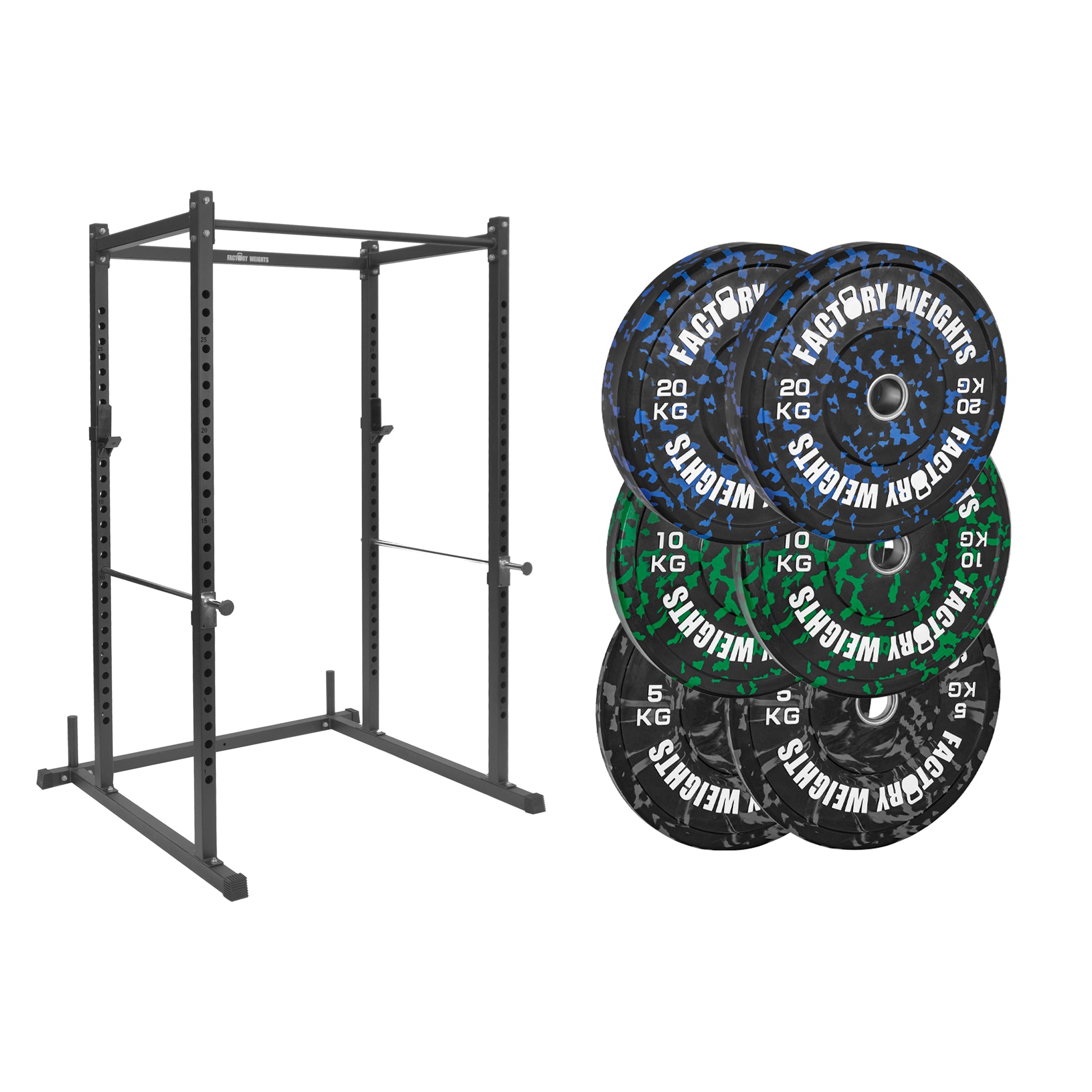 FW1 Power Rack Fleck Bumper Bundle 70kg No No
