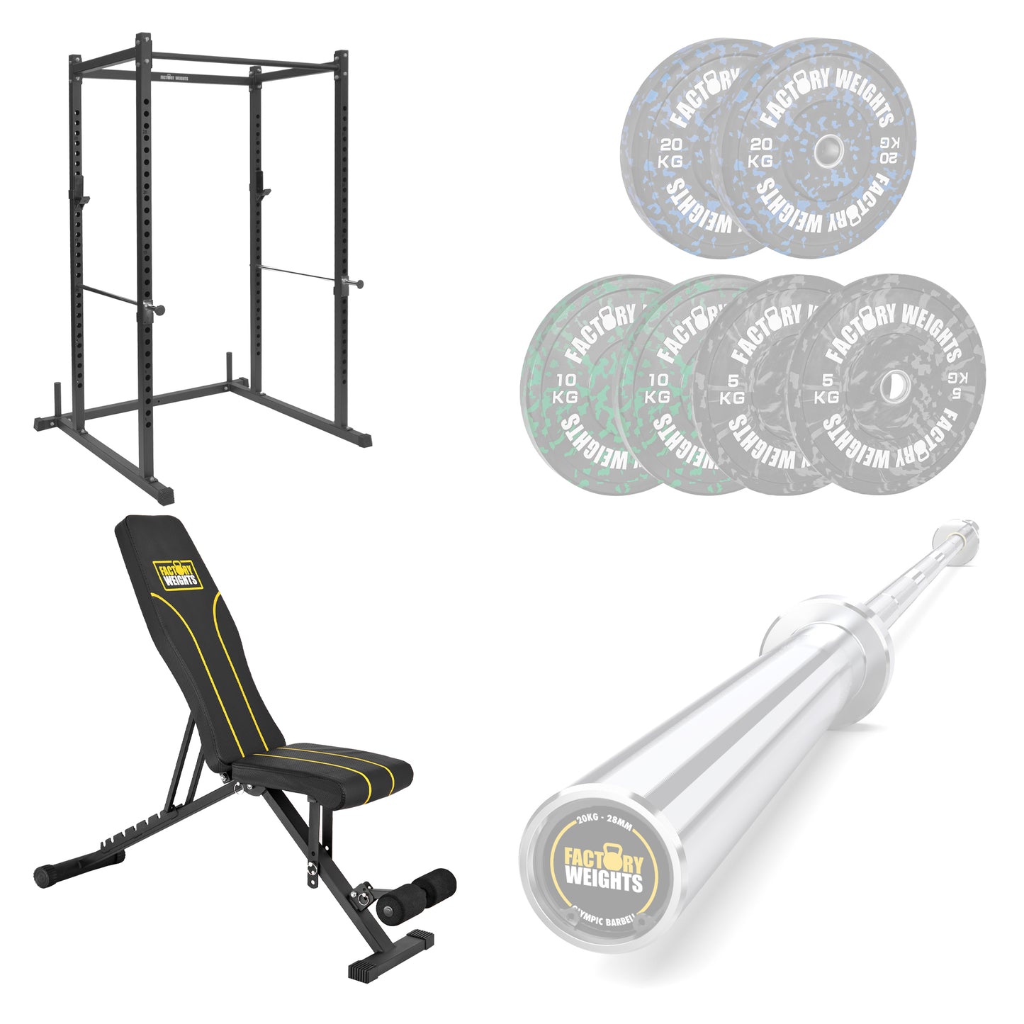 FW1 Power Rack Fleck Bumper Bundle