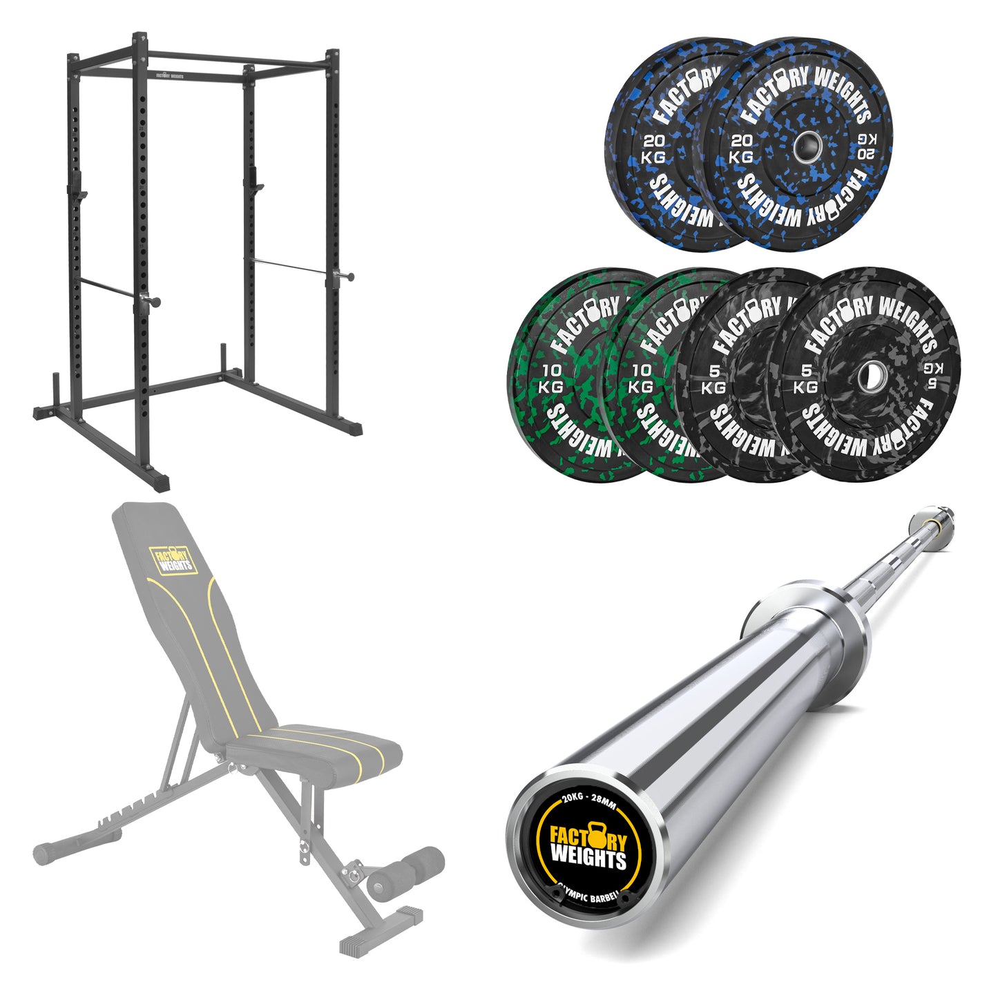 FW1 Power Rack Fleck Bumper Bundle