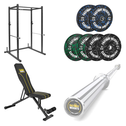 FW1 Power Rack Fleck Bumper Bundle