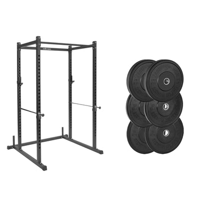 FW1 Power Rack Black Bumper Bundle 70kg No No