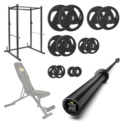 FW1 Power Rack Bundle Rubber Coated Plates