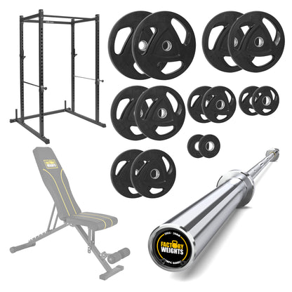 FW1 Power Rack Bundle Rubber Coated Plates