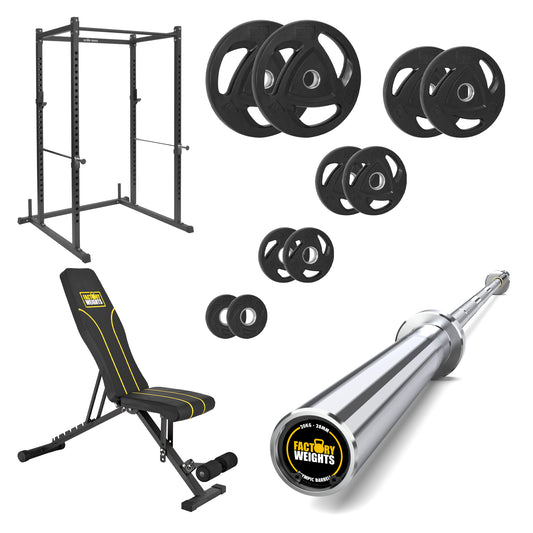 FW1 Power Rack Bundle Rubber Coated Plates