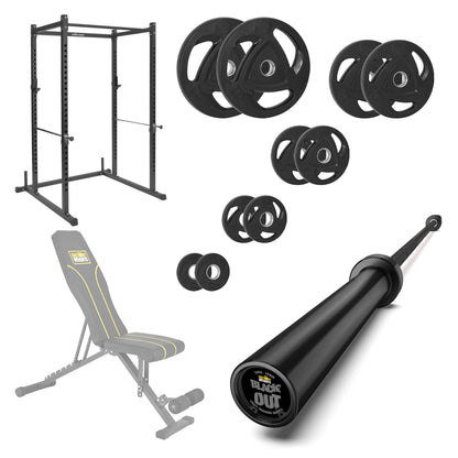 FW1 Power Rack Bundle Rubber Coated Plates