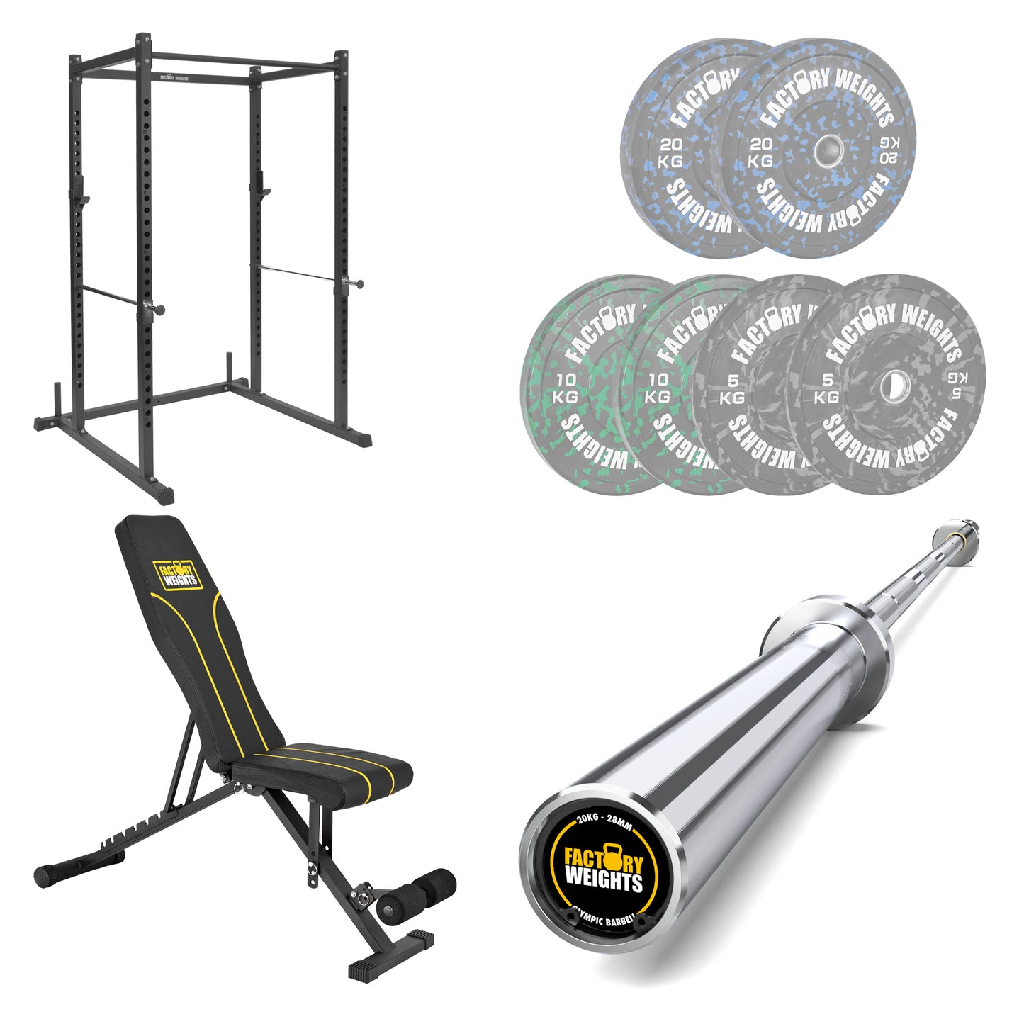 FW1 Power Rack Fleck Bumper Bundle
