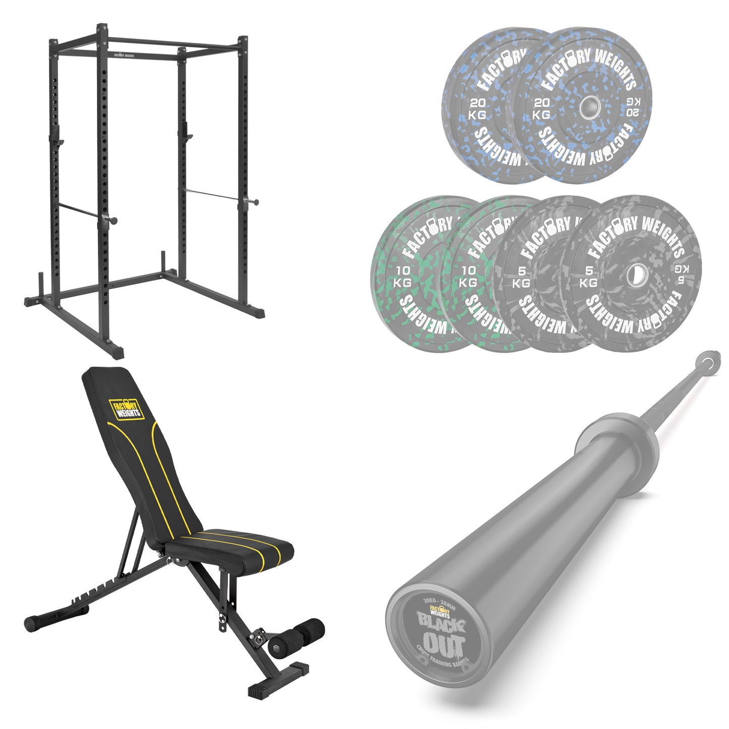FW1 Power Rack Fleck Bumper Bundle