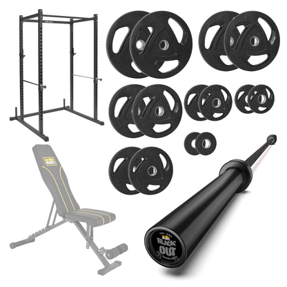 FW1 Power Rack Bundle Rubber Coated Plates