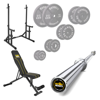 FW1 Squat Rack Cast Iron Bundle