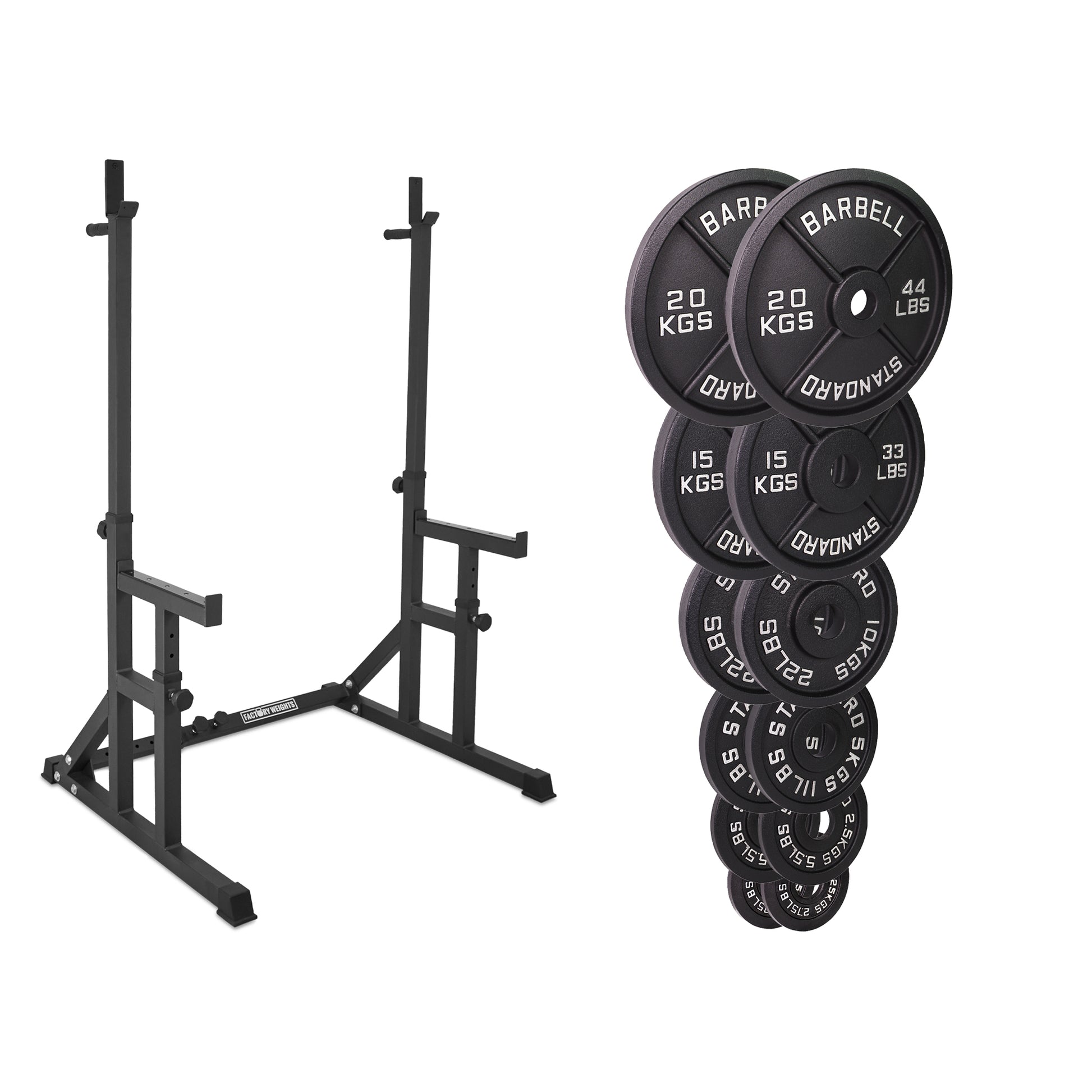 FW1 Squat Rack Cast Iron Bundle 107.5kg No No