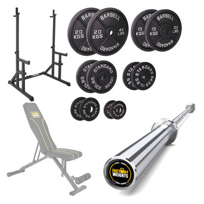 FW1 Squat Rack Cast Iron Bundle
