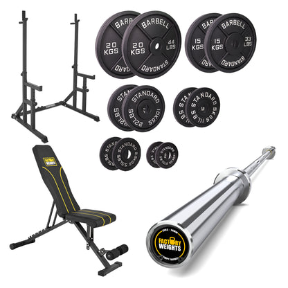 FW1 Squat Rack Cast Iron Bundle